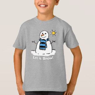 Snowman met Bericht. T-shirt