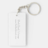 Snowman met Bird en Top Hat  Sleutelhanger (achterkant)