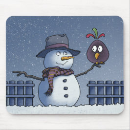 Snowman met Bird Muismat