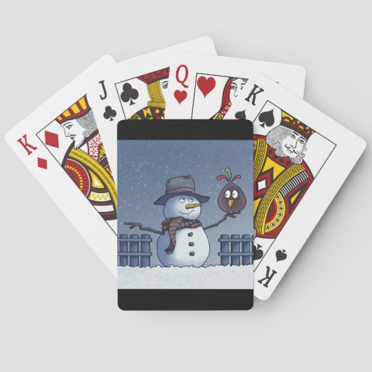 Snowman met Bird Pokerkaarten (Achterkant)