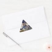 Snowman met blauw Pet en Scarf Sticker (Envelop)