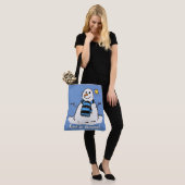 Snowman met boodschap - Laat het sneeuwen! Tote Bag (Op model)