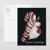 Snowman met Briefkaart van snoepriet (Voorkant / Achterkant)