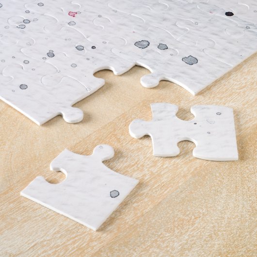 Snowman met cadeaus in Waterverf Legpuzzel (Zijkant)