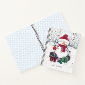 Snowman met cadeaus in Waterverf Notitieboek (Binnen)