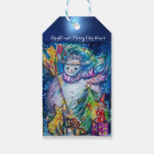 SNOWMAN MET CHRISTMAS TREE EN TOYS CADEAULABEL (Achterkant)