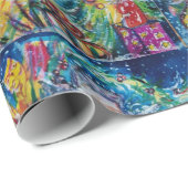 SNOWMAN MET CHRISTMAS TREE EN TOYS CADEAUPAPIER (Rol Hoek)