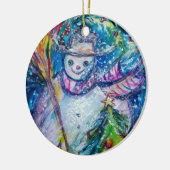 SNOWMAN MET CHRISTMAS TREE EN TOYS KERAMISCH ORNAMENT (Links)