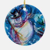 SNOWMAN MET CHRISTMAS TREE EN TOYS KERAMISCH ORNAMENT (Achterkant)