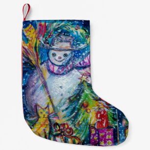 SNOWMAN MET CHRISTMAS TREE EN TOYS KLEINE KERSTSOK