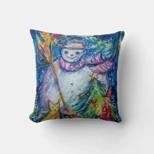 SNOWMAN MET CHRISTMAS TREE EN TOYS KUSSEN