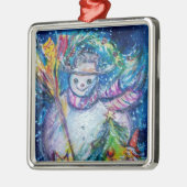 SNOWMAN MET CHRISTMAS TREE EN TOYS METALEN ORNAMENT (Links)