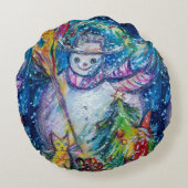 SNOWMAN MET CHRISTMAS TREE EN TOYS ROND KUSSEN (Achterkant)