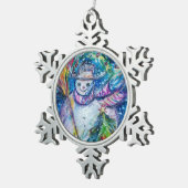 SNOWMAN MET CHRISTMAS TREE EN TOYS TIN SNEEUWVLOK ORNAMENT (Rechts)