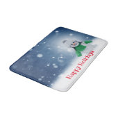 Snowman met een groene sjaal badmat (Gekanteld)