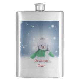 Snowman met een groene sjaal flacon