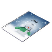 Snowman met een groene sjaal notitieboek (Linkerzijde)