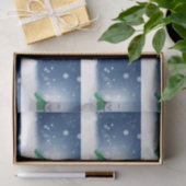 Snowman met een groene sjaal tissuepapier (Geschenk)