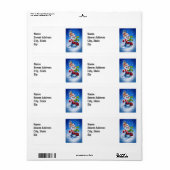 Snowman met een sjaal etiket (Full Sheet)