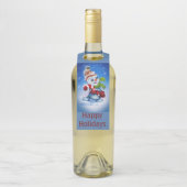 Snowman met een sjaal flessenhanger (Op fles)