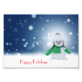 Snowman met een sjaal foto afdruk (Voorkant)
