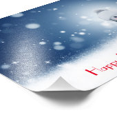 Snowman met een sjaal foto afdruk (Hoek)