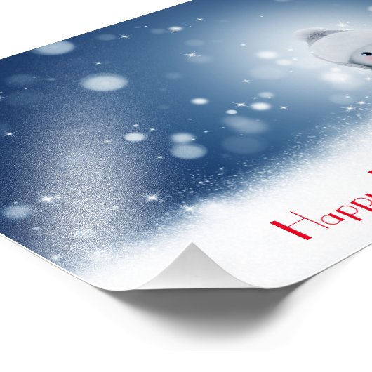 Snowman met een sjaal foto afdruk (Hoek)