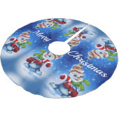 Snowman met een sjaal kerstboom rok (Gekanteld)