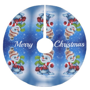 Snowman met een sjaal kerstboom rok