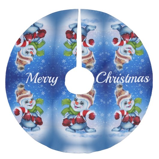 Snowman met een sjaal kerstboom rok (Voorkant)