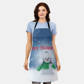 Snowman met een sjaal schort (Gedragen)