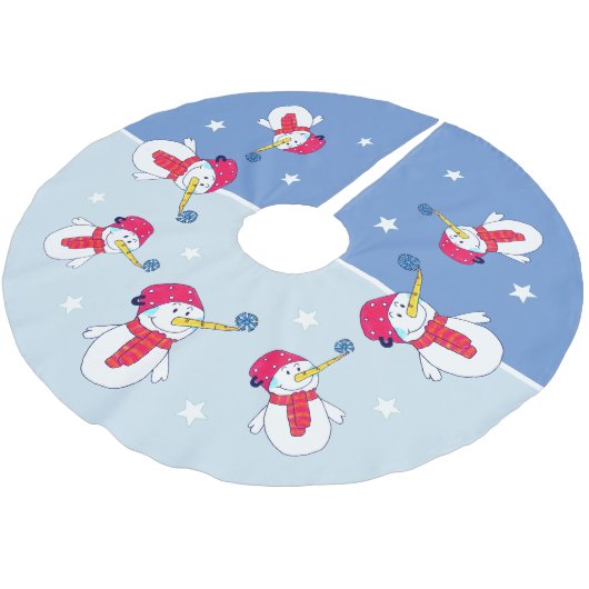 Snowman met een Snowflake kerstfeestdag Kinderen Kerstboom Rok (Gekanteld)