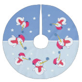 Snowman met een Snowflake kerstfeestdag Kinderen Kerstboom Rok (Voorkant)