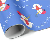 Snowman met een Snowflake Laat het sneeuwen Cadeaupapier (Rol Hoek)