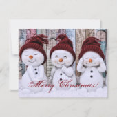 Snowman met feestdag voor kerst feestdagenkaart (Voorkant)