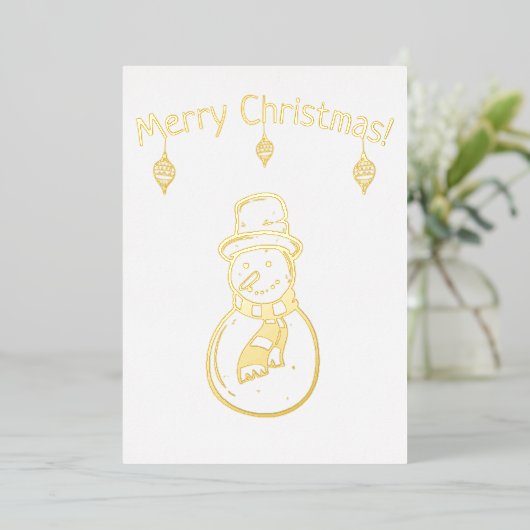 Snowman met feestelijke feestdagen (Staand Voorkant)