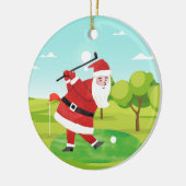 Snowman met golfbal Kerst van Merry naar golfer Keramisch Ornament (Links)