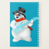 Snowman met Guitar Funny Planner Gepersonaliseerd (Achterkant)