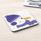 Snowman met hart op zijn wang onderzetter (Linkerzijde)