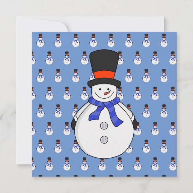 Snowman met hoge hoed (Voorkant)