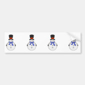 Snowman met hoge hoed bumpersticker (Voorkant)