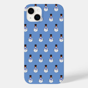 Snowman met hoge hoed Case-Mate iPhone 14 plus hoesje