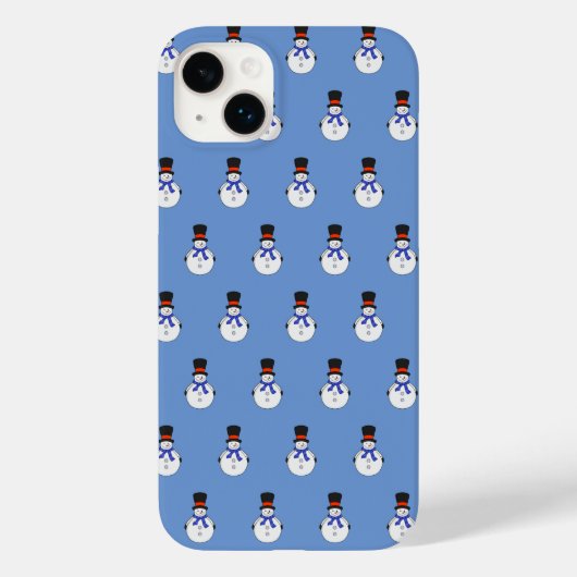 Snowman met hoge hoed Case-Mate iPhone case (Achterkant)