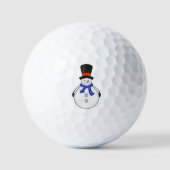Snowman met hoge hoed golfballen (Voorkant)