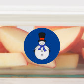 Snowman met hoge hoed labels (Aangebracht)