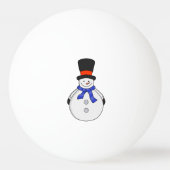 Snowman met hoge hoed pingpongbal (Voorkant)
