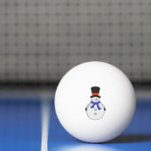 Snowman met hoge hoed pingpongbal (Net)