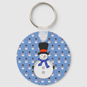 Snowman met hoge hoed sleutelhanger
