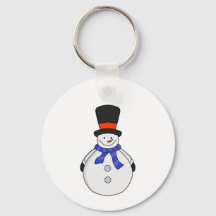Snowman met hoge hoed sleutelhanger
