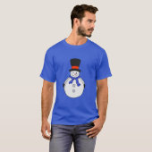 Snowman met hoge hoed t-shirt (Voorkant volledig)